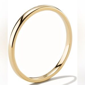 Tungsten carbide 18kt gold band ring like new 2mm size 5